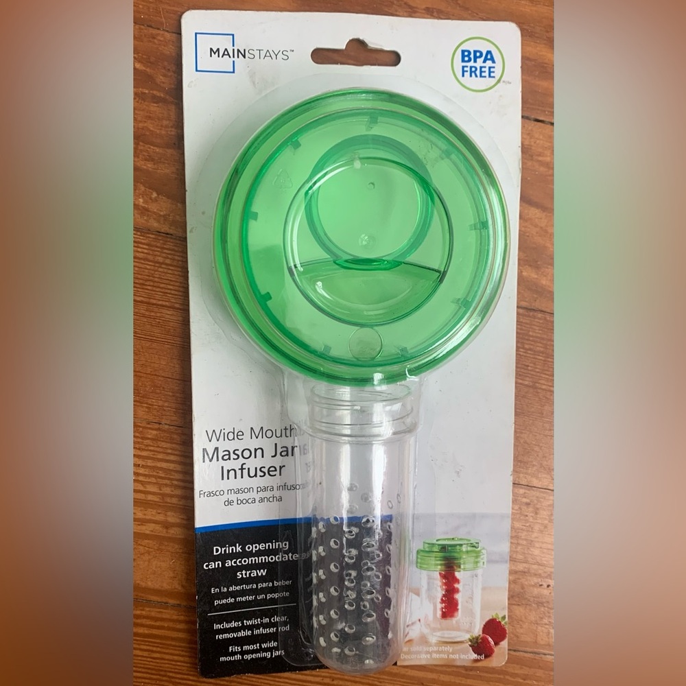 Mainstays Green Mason Jar Infuser